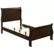 Louis Philippe Cappuccino Twin Sleigh Bed