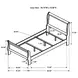 Louis Philippe Cappuccino Twin Sleigh Bed