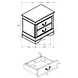 Louis Philippe Cappuccino Nightstand