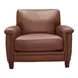 Sherwyn Pecan Leather Living Room Set