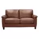 Sherwyn Pecan Leather Living Room Set