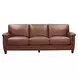Sherwyn Pecan Leather Living Room Set