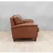 Sherwyn Nutmeg Leather 89" Sofa with Nailhead Trim