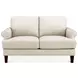 Soleil Vanilla Leather 58" Loveseat