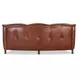 Kingswell Brown Leather 91" Sofa with Nailhead Trim