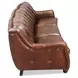 Kingswell Brown Leather 91" Sofa with Nailhead Trim