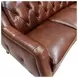 Kingswell Brown Leather 91" Sofa with Nailhead Trim