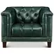 Picavel Green Leather Living Room Set