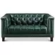 Picavel Green Leather Living Room Set