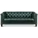 Picavel Green Leather Living Room Set