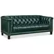 Picavel Green Leather Living Room Set