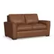 Henry caramel Brown Premium Top Grain 66" Leather Loveseat