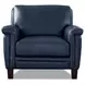 Sherwyn Navy Leather Living Room Set