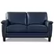 Sherwyn Navy Leather Living Room Set