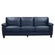 Sherwyn Navy Leather Living Room Set