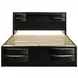 Briana Black King Storage Bookcase Bed