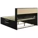 Briana Black California King Storage Platform Bed with Bookcase