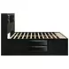 Briana Black California King Storage Platform Bed with Bookcase