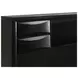 Briana Black California King Storage Platform Bed with Bookcase
