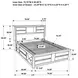 Briana Black California King Storage Platform Bed with Bookcase
