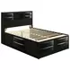 Briana Black Queen Storage Bookcase Bed
