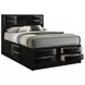 Briana Black Queen Storage Bookcase Bed