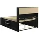 Briana Black Queen Storage Bookcase Bed