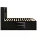 Briana Black Queen Storage Bookcase Bed