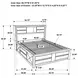 Briana Black Queen Storage Bookcase Bed