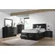 Briana Black Queen Storage Bookcase Bed