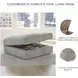 Aslan Court Pebble Ottoman With Storage