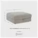 Aslan Court Pebble Ottoman With Storage