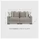 Aslan Court Pebble Modular 76" Loveseat