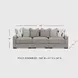 Aslan Court Pebble Modular 108" Sofa