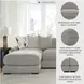 Aslan Court Pebble 3 Piece Sectional with LAF Chaise