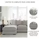 Aslan Court Pebble 3 Piece Sectional with LAF Chaise