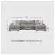 Aslan Court Pebble 4 Piece Sectional