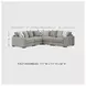 Aslan Court Pebble 5 Piece Sectional