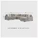 Aslan Court Pebble 6 Piece Sectional with RAF Chaise