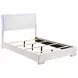 Felicity Gloss White Full Panel Bed With LED Lighting