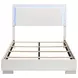 Felicity Gloss White Full Panel Bed With LED Lighting