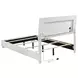 Felicity Gloss White Full Panel Bed With LED Lighting