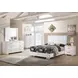 Felicity Gloss White Full Panel Bed With LED Lighting