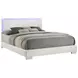 Felicity Gloss White King Panel Bed With LED Lighting