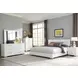 Felicity Gloss White King Panel Bed With LED Lighting