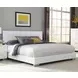 Felicity White California King Upholstered Panel Bed with LED