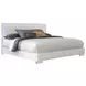 Felicity White California King Upholstered Panel Bed with LED