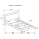 Felicity White California King Upholstered Panel Bed with LED
