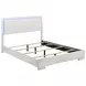 Felicity Gloss White Queen Panel Bed With LED Lighting
