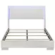 Felicity Gloss White Queen Panel Bed With LED Lighting